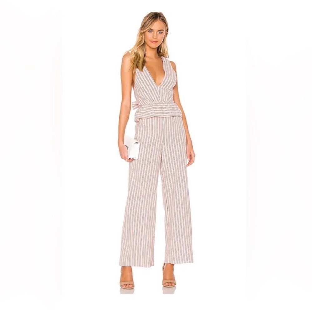Saylor striped pink jumpsuit - NEW